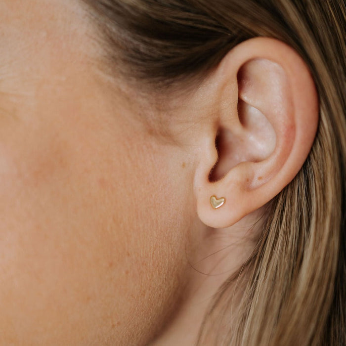 Mini Heart Stud Earrings