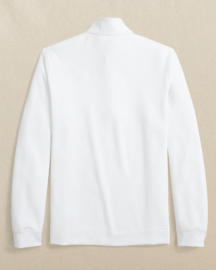 The back view of the Southern Tide Missouri Tigers Schooner Quarter Zip by Southern Tide - Classic White