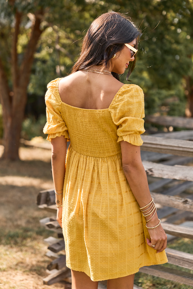More Duets Mustard Mini Dress