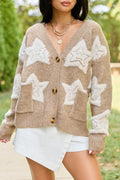 More Than Wishes Brown Star Cardigan