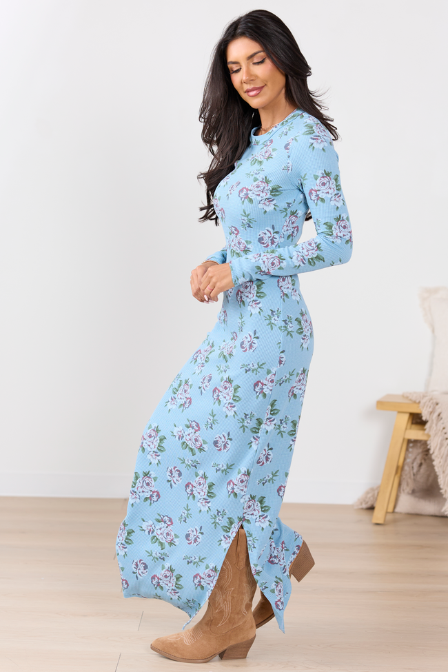 Morgan Blue Floral Maxi Dress FINAL SALE