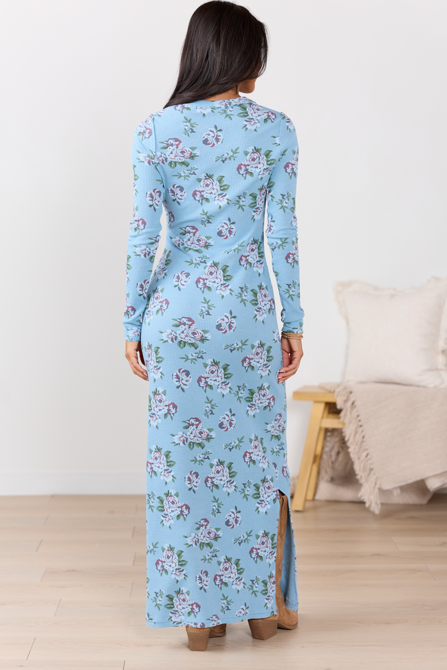 Morgan Blue Floral Maxi Dress FINAL SALE