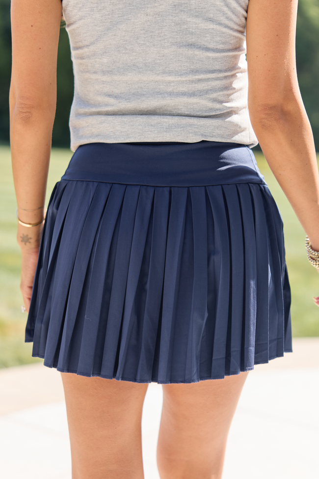 Move Freely Navy Active Pleated Skort