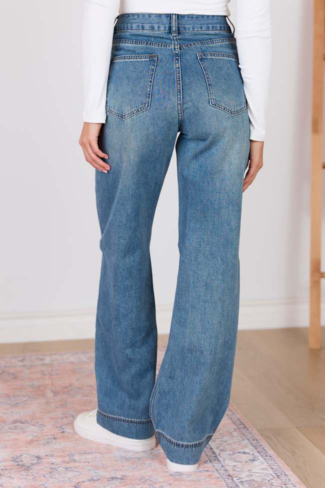 My Favorite Stretchy Dark Wash Loose Fit Jeans