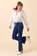 My Favorite Stretchy Dark Wash Slit Hem Jeans FINAL SALE