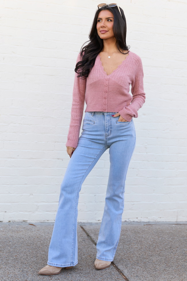 My Favorite Stretchy Light Wash Bootcut Jeans