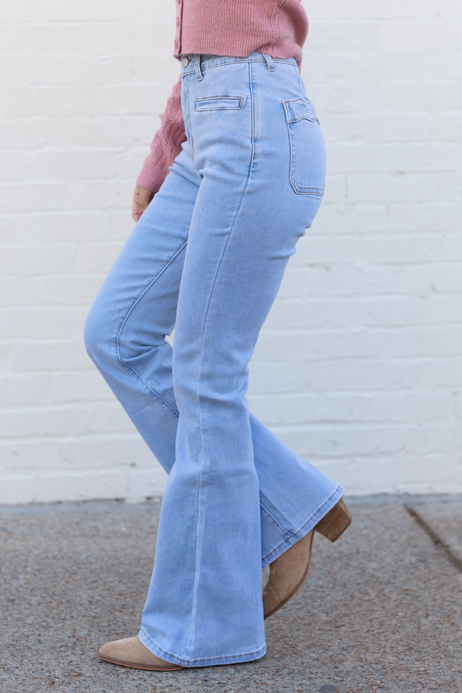 My Favorite Stretchy Light Wash Bootcut Jeans