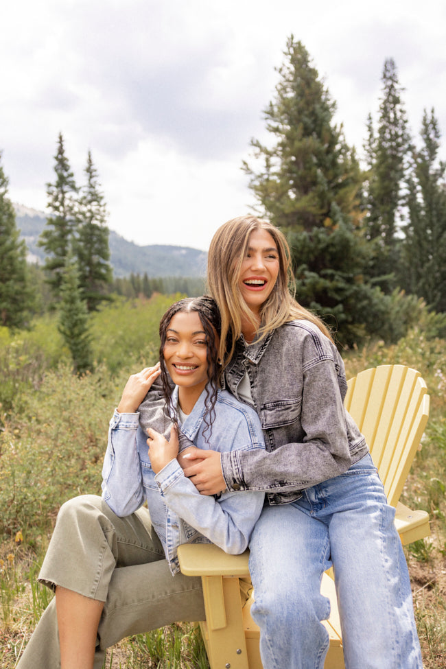 My Favorite Stretchy Light Wash Denim Jacket FINAL SALE