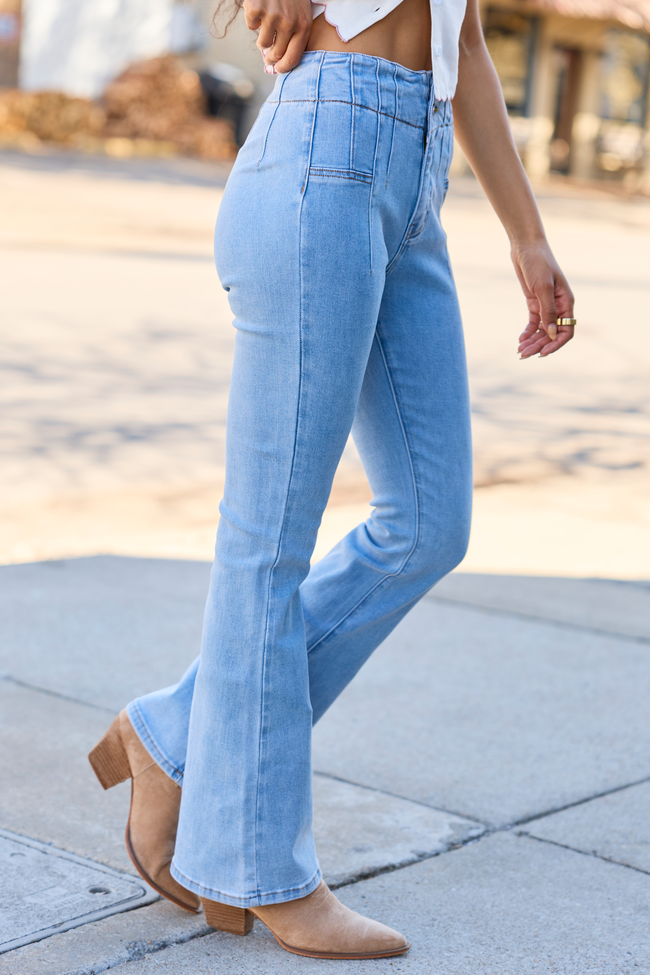 My Favorite Stretchy Light Wash Flare Jeans SALE