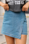 My Favorite Stretchy Medium Wash Denim Skort