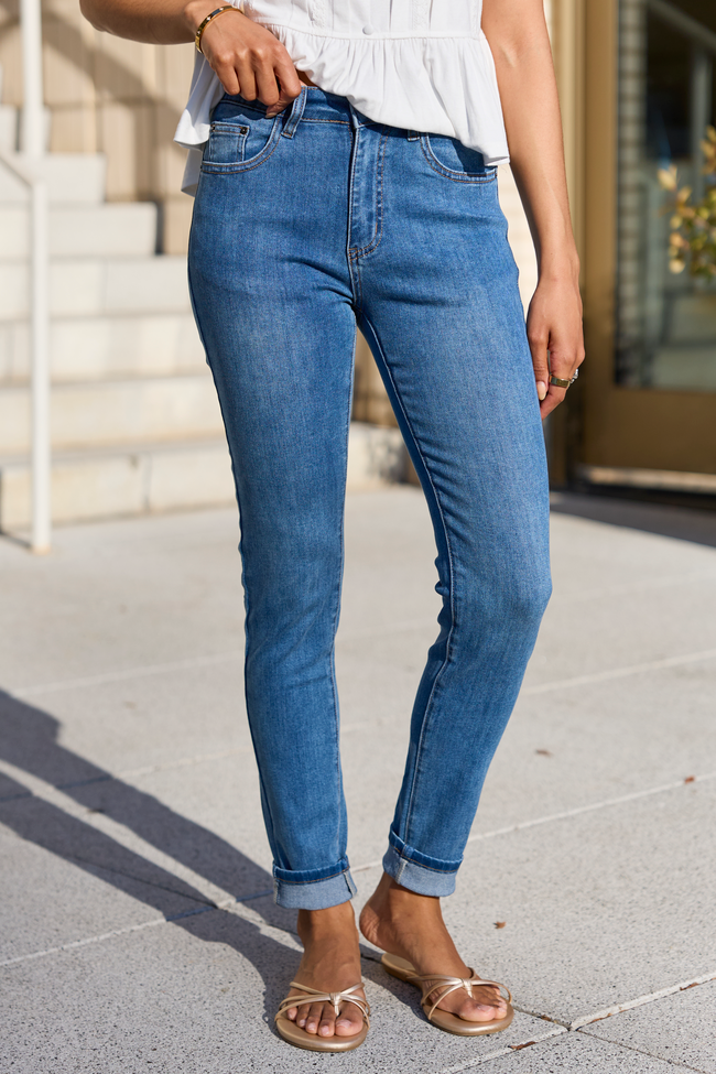 My Favorite Stretchy Medium Wash Skinny Jeans