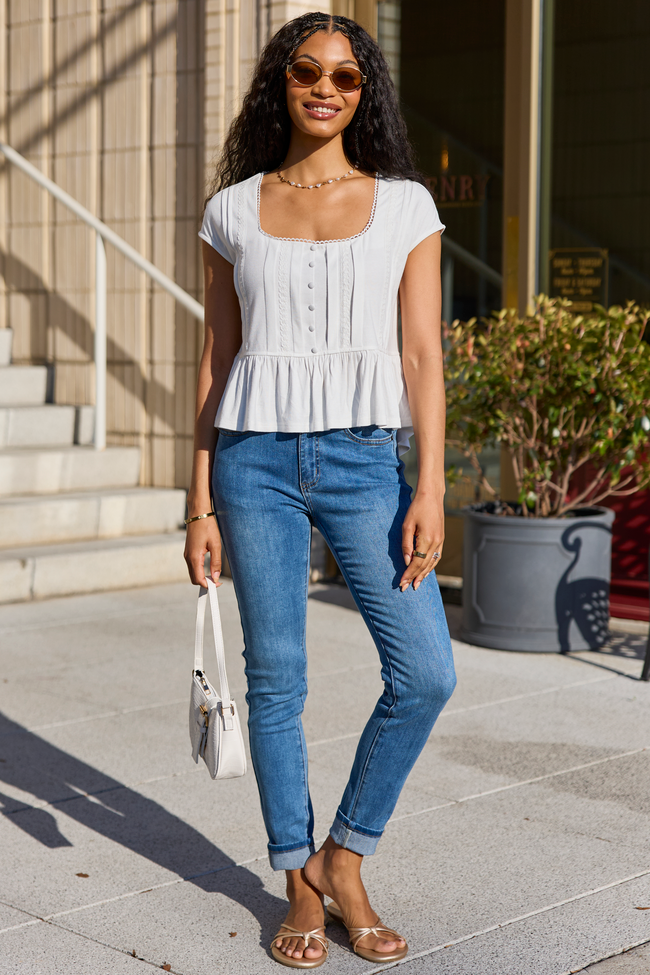 My Favorite Stretchy Medium Wash Skinny Jeans