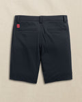 The back view of the Southern Tide NC State Wolfpack brrr°®-die 8" Performance Short by Southern Tide - Caviar Black
