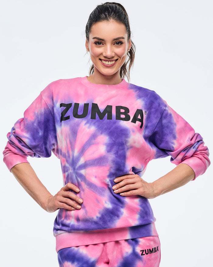 Pink/Purple # Neon Pullover Sweatshirt