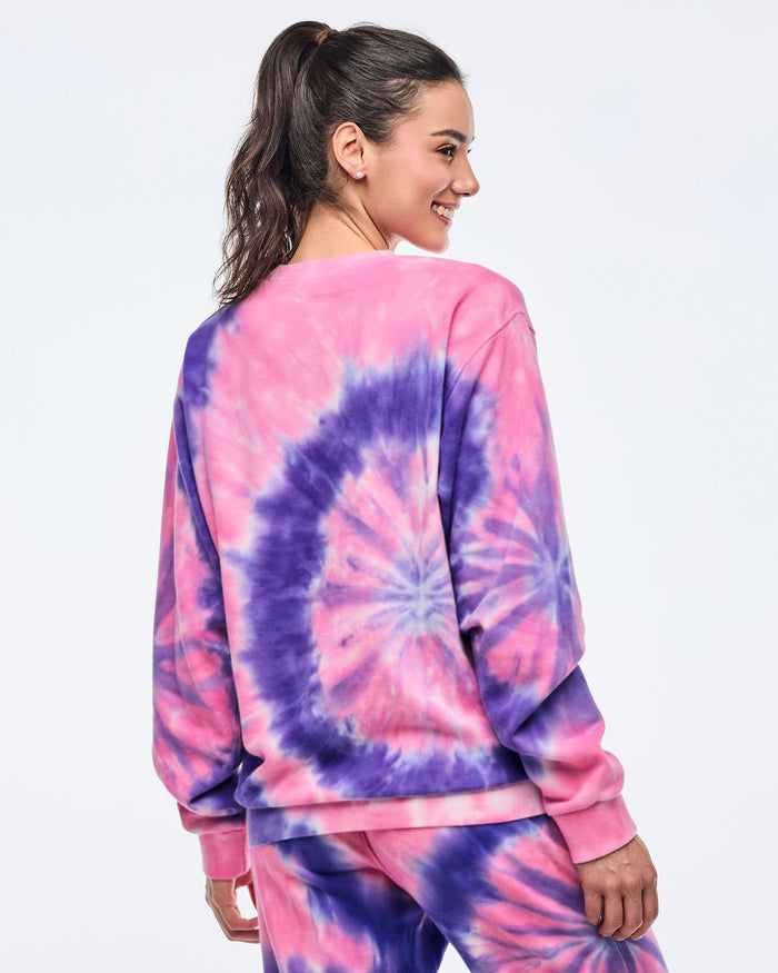 Pink/Purple # Neon Pullover Sweatshirt