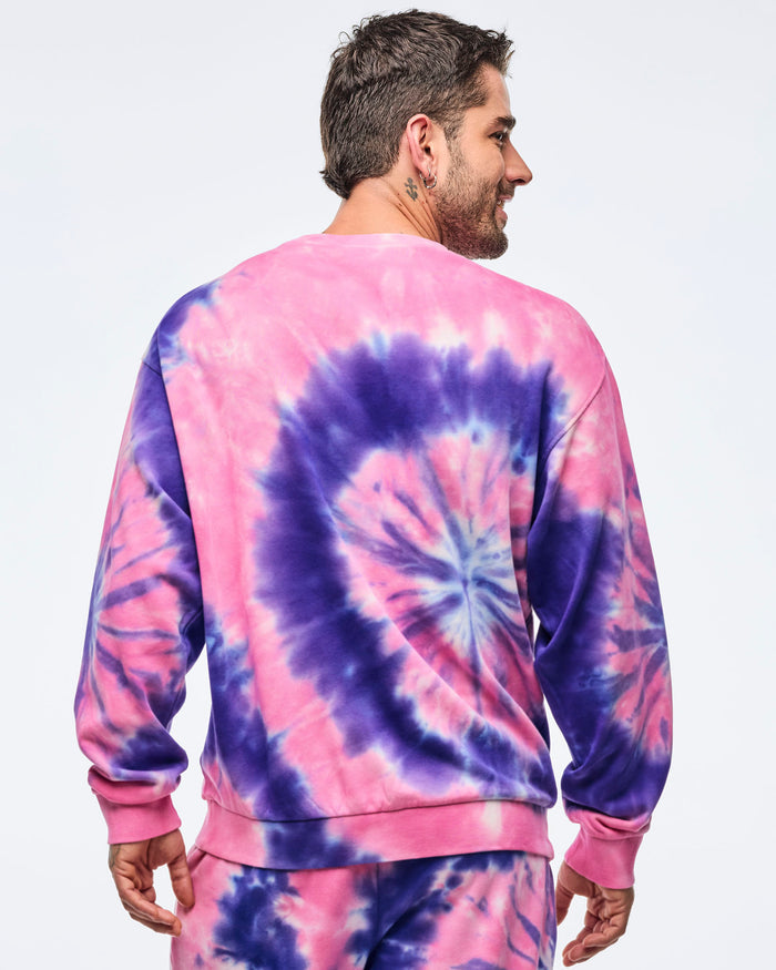 Pink/Purple # Neon Pullover Sweatshirt