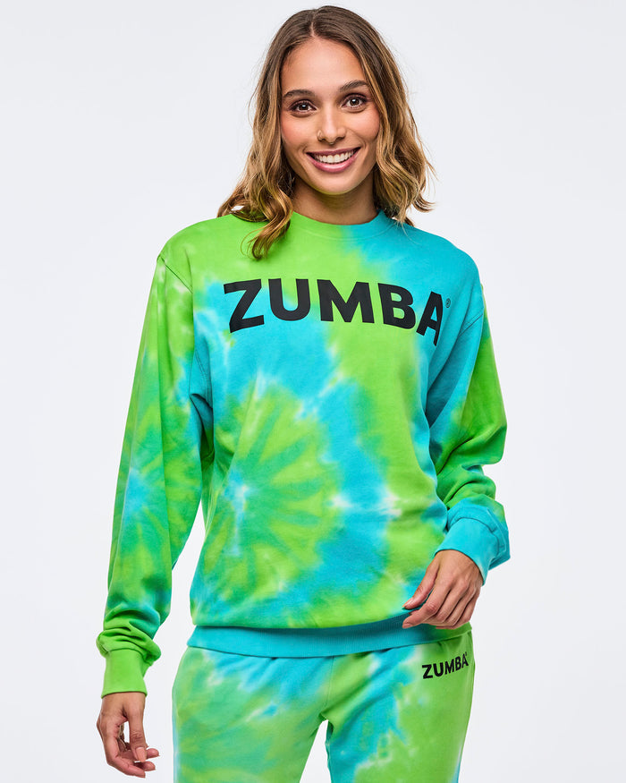 Blue/Green # Neon Pullover Sweatshirt