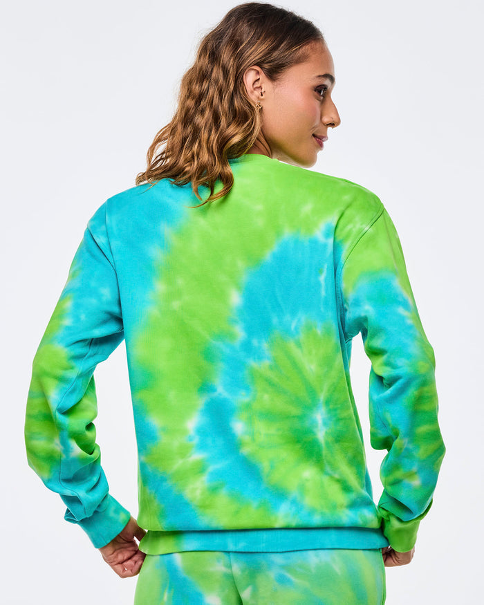 Blue/Green # Neon Pullover Sweatshirt