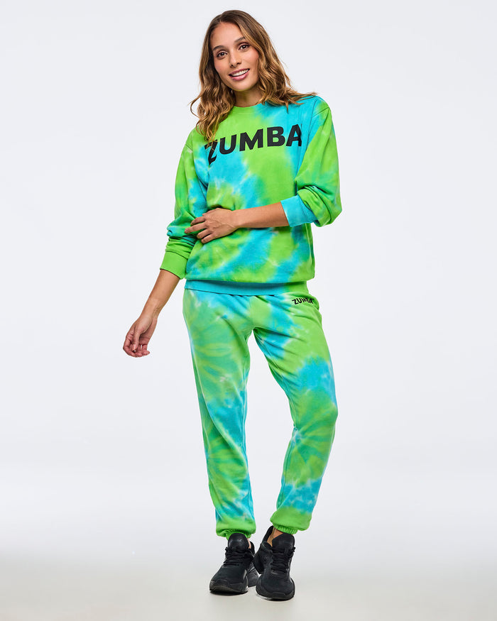 Blue/Green # Neon Pullover Sweatshirt