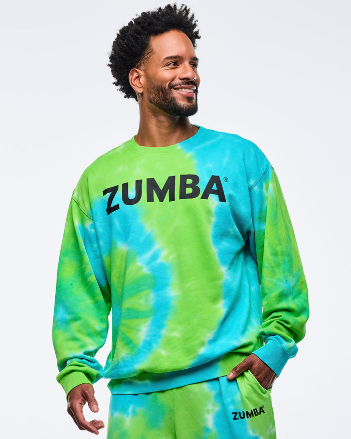 Blue/Green # Neon Pullover Sweatshirt