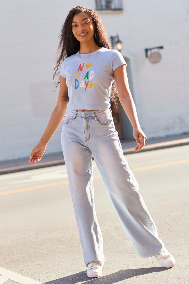 No Bad Days Blue Baby Graphic Tee FINAL SALE