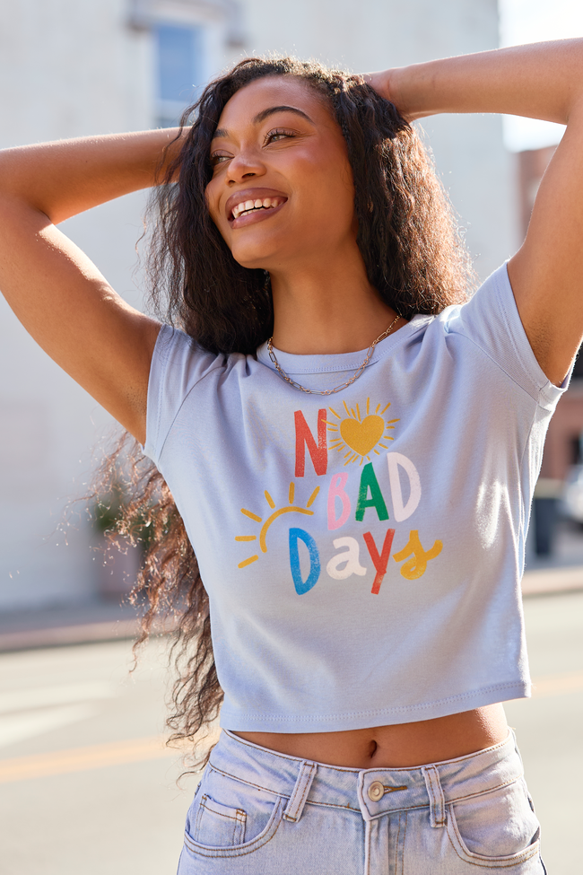 No Bad Days Blue Baby Graphic Tee FINAL SALE