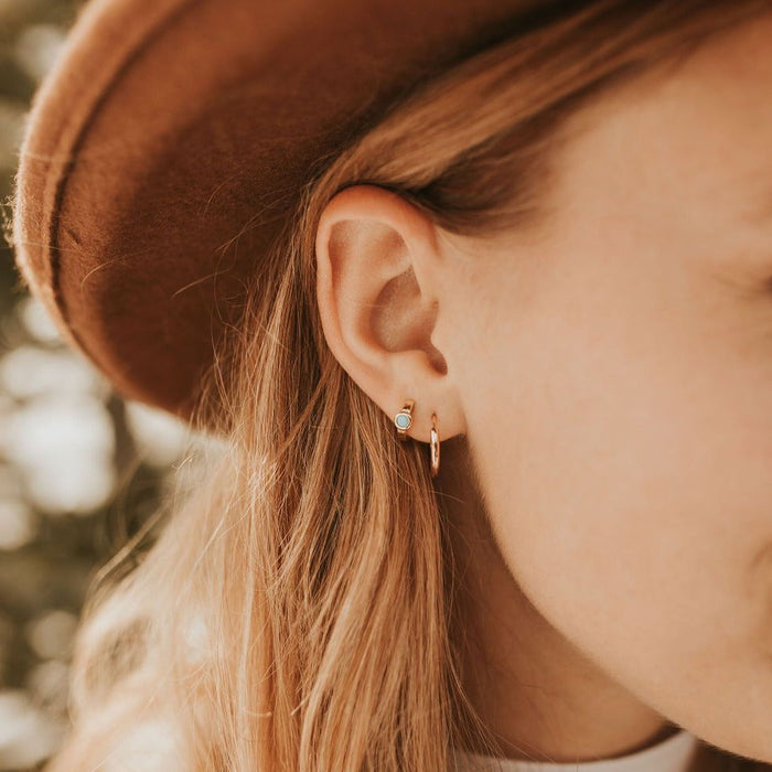 Noelle Turquoise Hoop Earrings