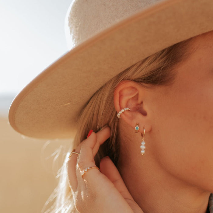 Noelle Turquoise Hoop Earrings
