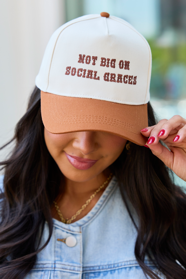 Not Big On Social Graces Trucker Hat FINAL SALE