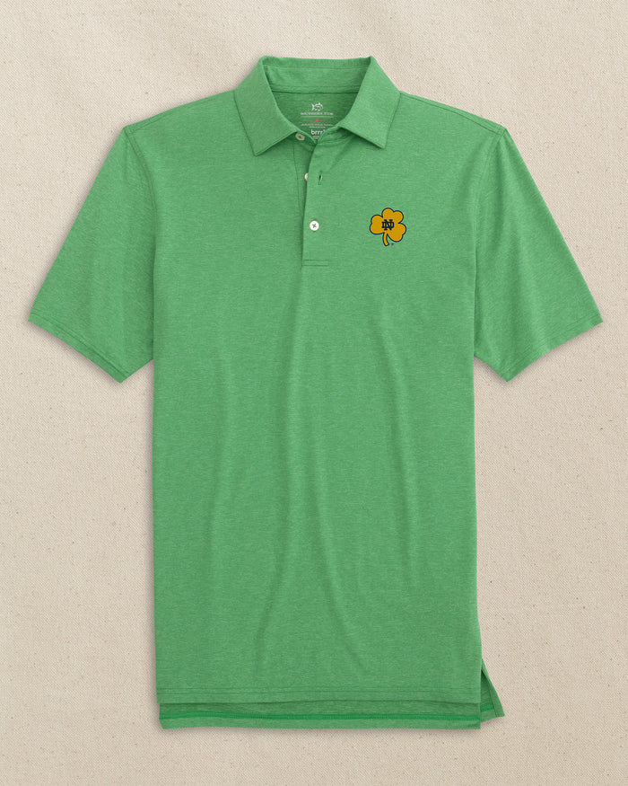Notre Dame Fighting Irish brrr°®-eeze Heather Performance Polo C_Polo Shirts Southern Tide