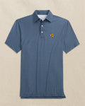 The front view of the Southern Tide Notre Dame Shamrock Driver Dunes Edge Plaid Polo by Southern Tide - Navy