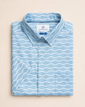 The front view of the Southern Tide Ocean Echo Coastal Breeze® Short Sleeve Sport Shirt by Southern Tide - Ocean Channel
