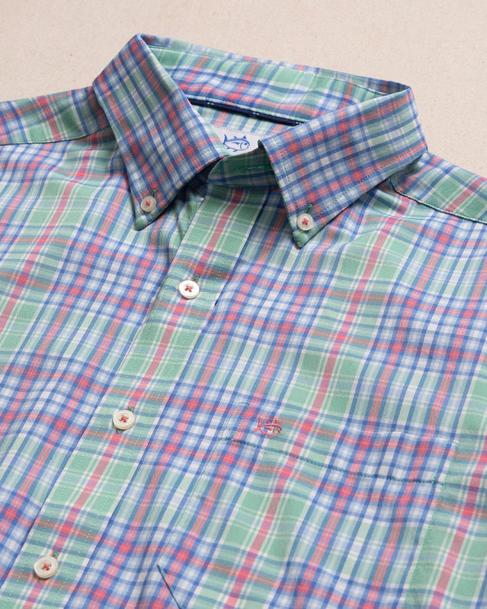 The detail view of the Southern Tide Ocean Isle Coastal Breeze® Sport Shirt by Southern Tide - Florida Keys