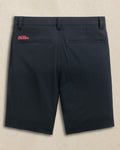 The back view of the Southern Tide Ole Miss Rebels brrr°®-die 8" Performance Short by Southern Tide - Caviar Black
