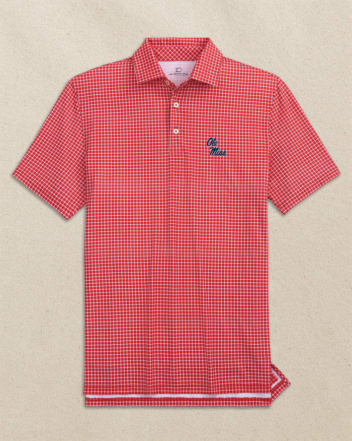 Ole Miss Rebels Driver Dunes Edge Plaid Polo C_Polo Shirts Southern Tide