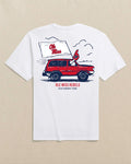 The back view of the Southern Tide Ole Miss Rebels Game Bound Short Sleeve T-Shirt by Southern Tide - Classic White
