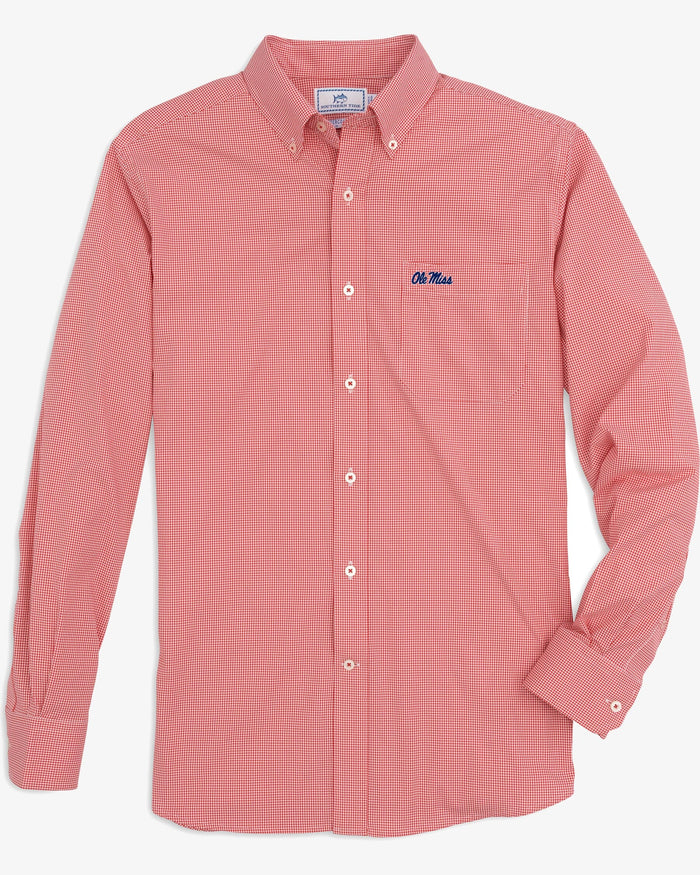 Ole Miss Rebels Gingham Button Down Shirt