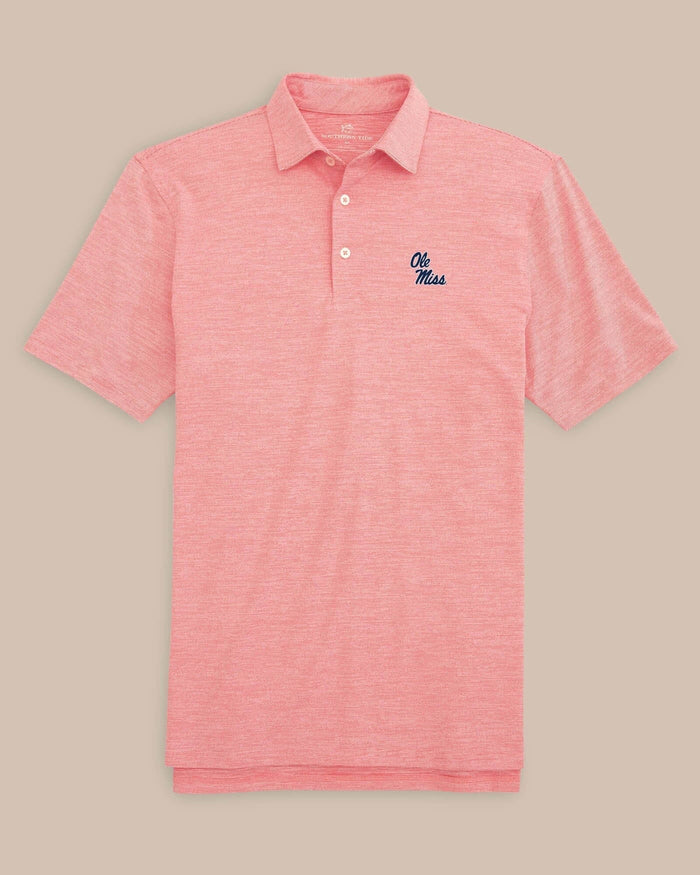 Ole Miss Stacked Driver Spacedye Polo Shirt C_Polo Shirts Southern Tide