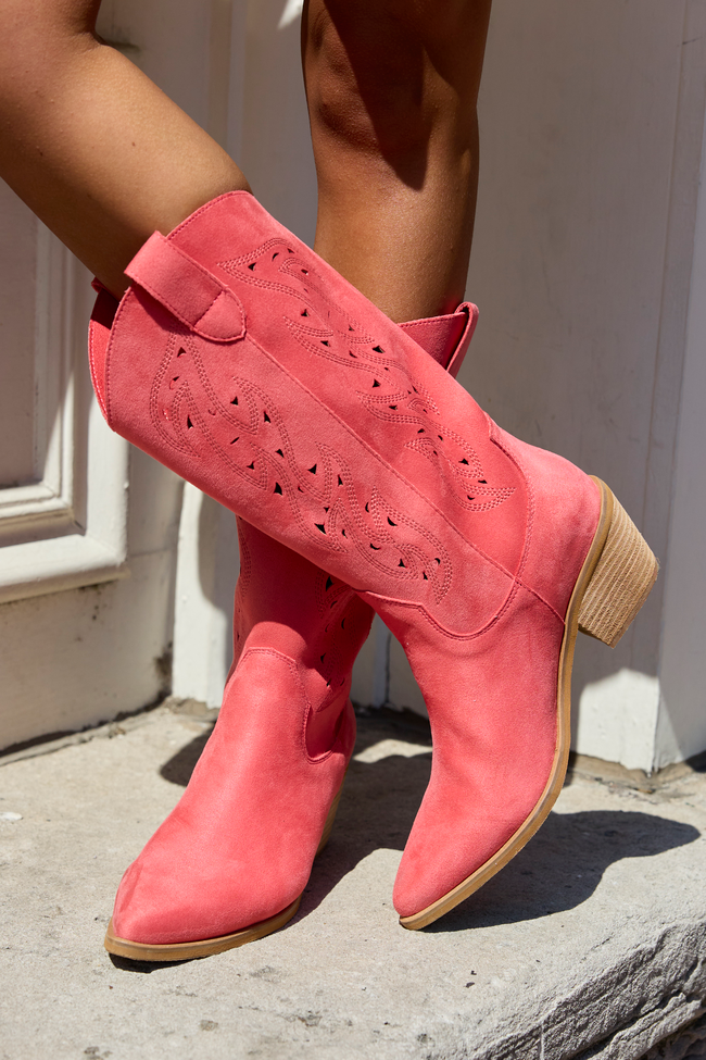 Olivia Cutout Red Cowboy Boots FINAL SALE