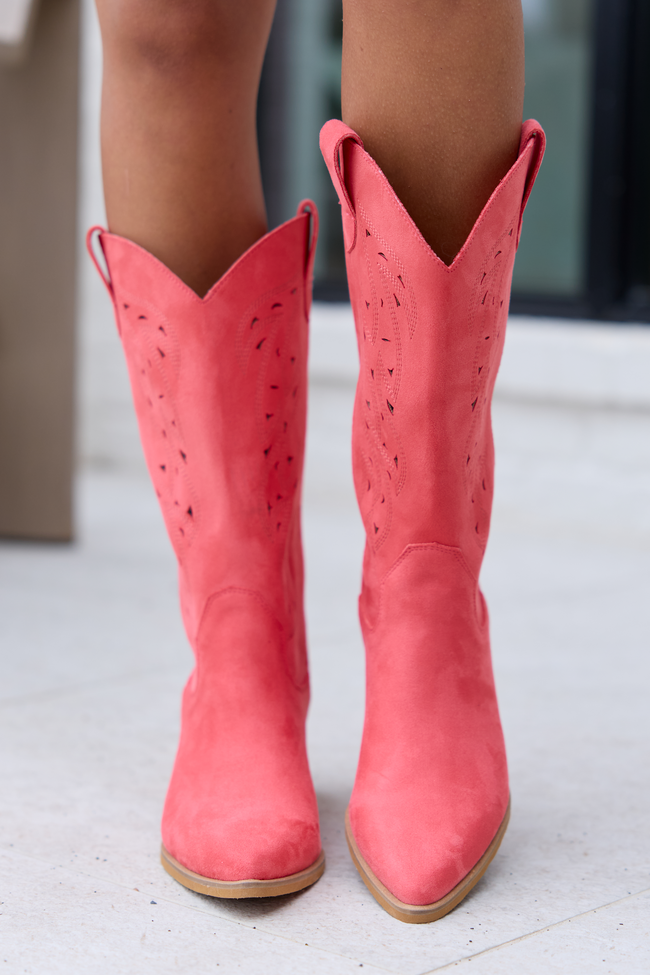 Olivia Cutout Red Cowboy Boots FINAL SALE