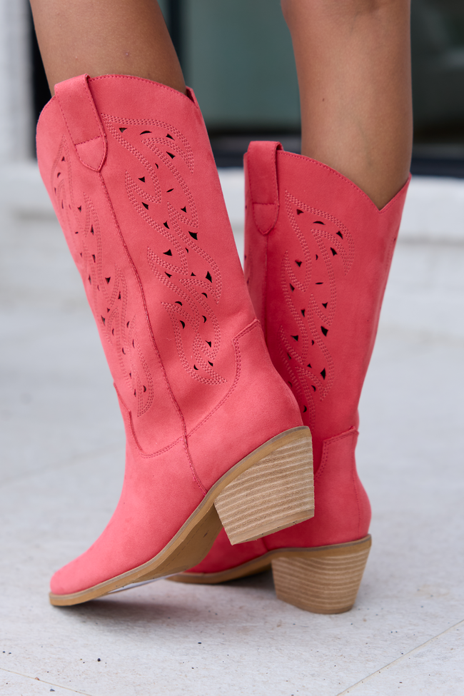 Olivia Cutout Red Cowboy Boots FINAL SALE