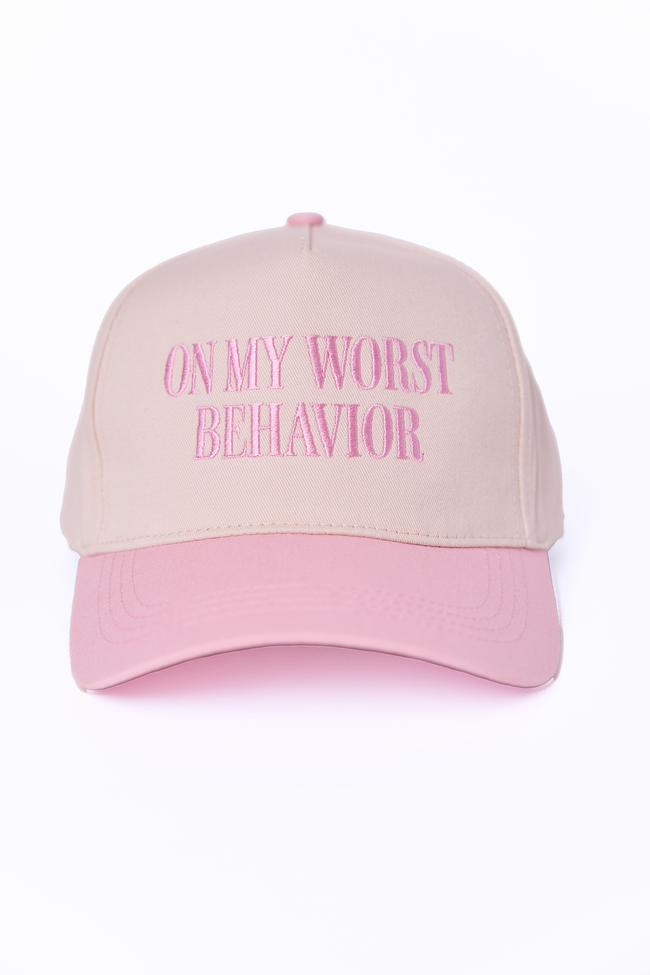 On My Worst Behavior Trucker Hat FINAL SALE