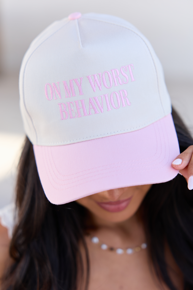 On My Worst Behavior Trucker Hat FINAL SALE