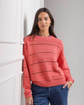 The front wall view of the Southern Tide Ophelia Sweater by Southern Tide - Coral Beach