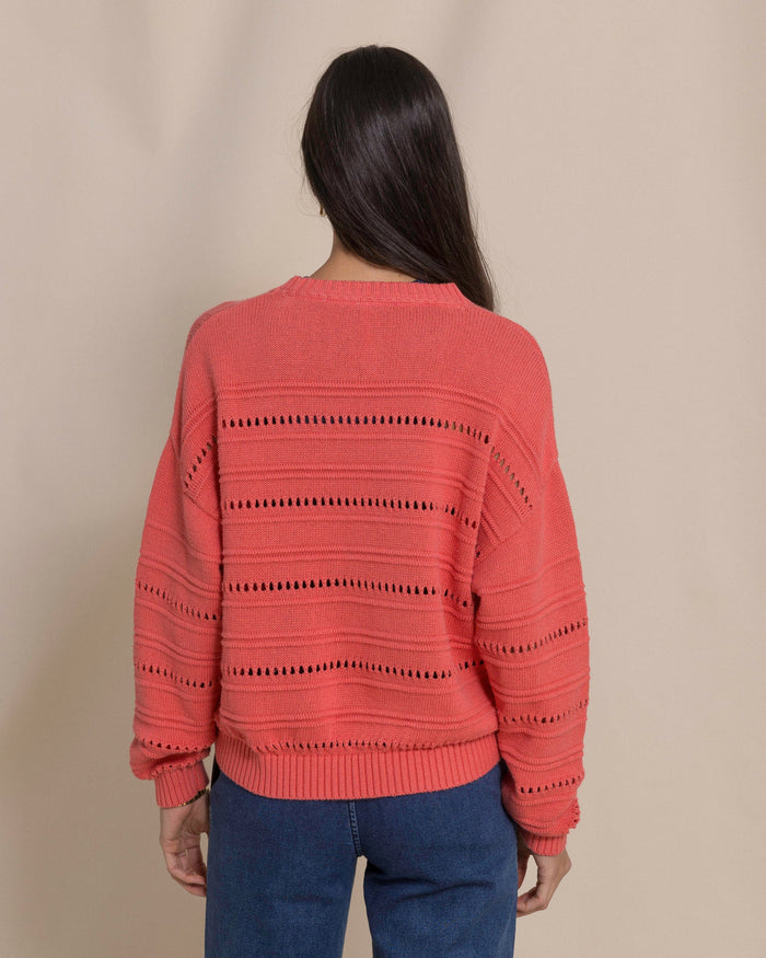 The back view of the Southern Tide Ophelia Sweater by Southern Tide - Coral Beach