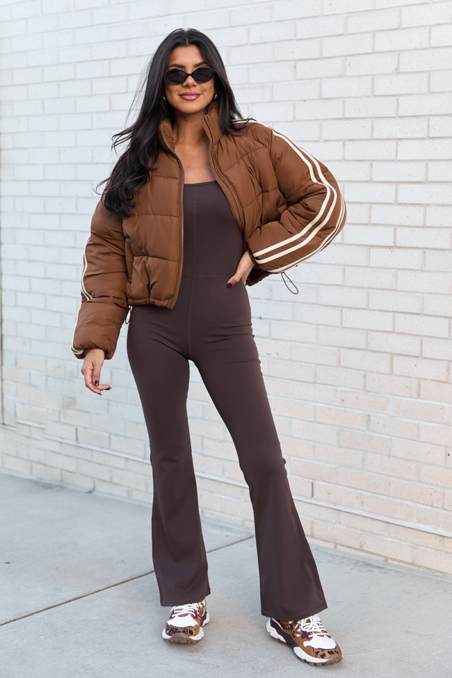 Out And About Brown Active Onesie FINAL SALE