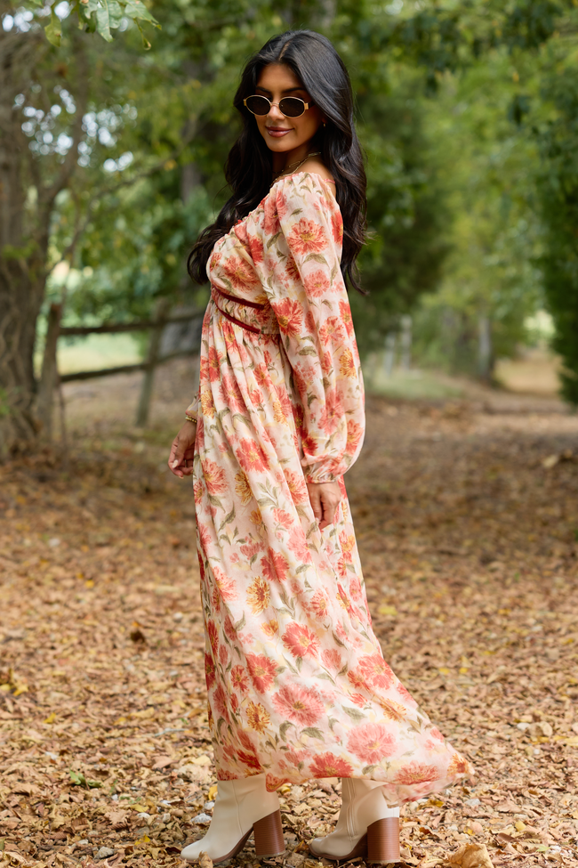 Painted Petals Floral Maxi Dress