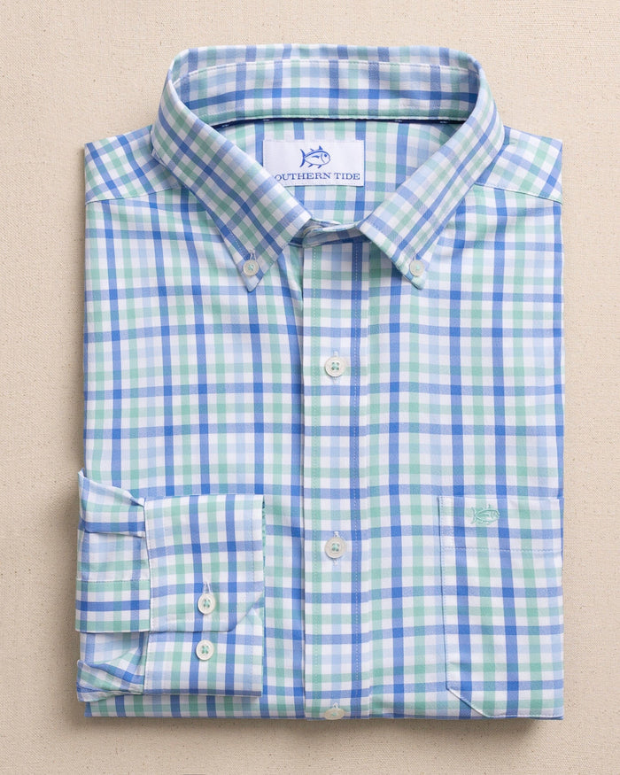 The front view of the Southern Tide Palm Valley Coastal Breeze® Sport Shirt by Southern Tide - Florida Keys