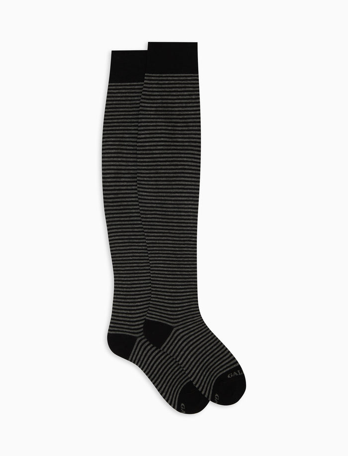 Parigina donna cotone nero righe windsor - Gallo 1927 - Official Online Shop