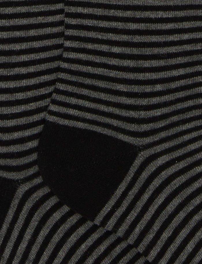 Parigina donna cotone nero righe windsor - Gallo 1927 - Official Online Shop